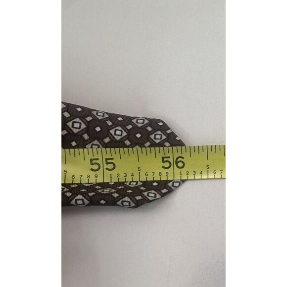 VTG Christian Dior Tie Men's 100% Silk Italy Brown - Picture 5 of 5